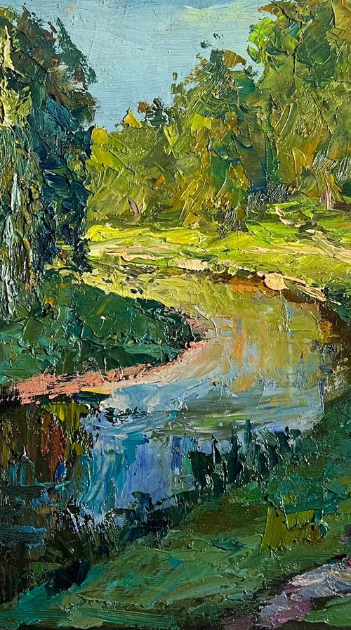 Forest along the River by Boris Serdyuk