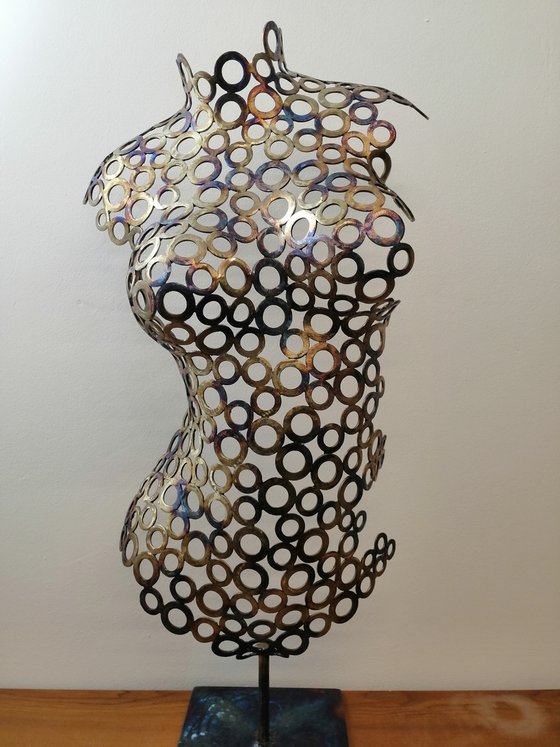 Tosia, female metal sculpture