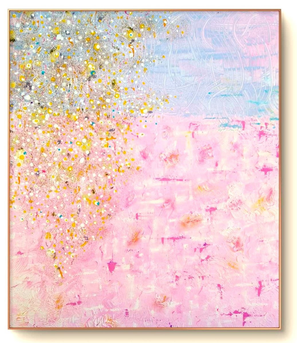 Organic Abstract Painting By Marian Gorin, 20 X 24", Reverie X, Original Artwork