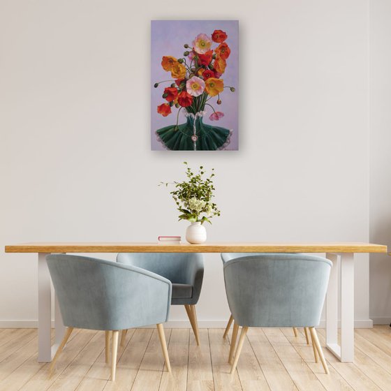 "A heart blooming with poppies"