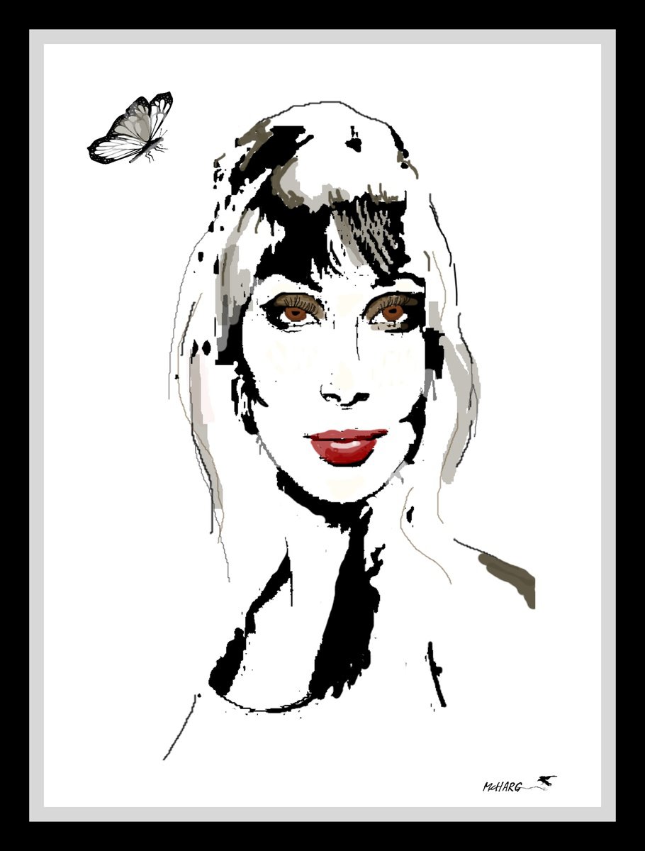 Impressionistic Portrait Painting By Joe Mcharg, 24 X 31, Cher 4, Original Artwork