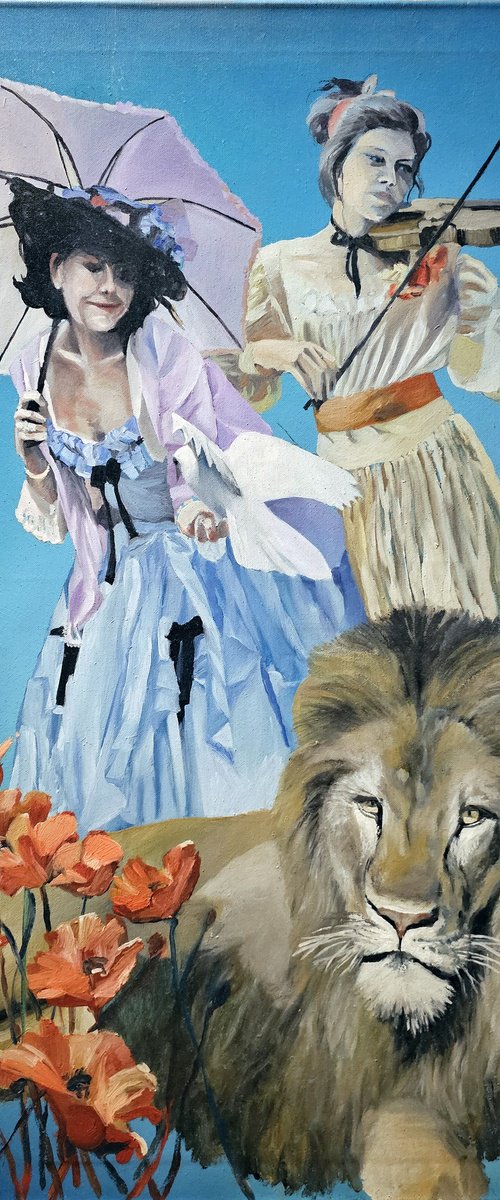 walk with a lion by Taidakov Nikolai