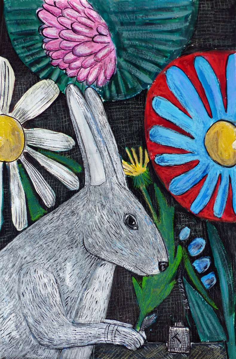 Smart bunny by Elizabeth Vlasova