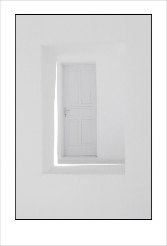 From the Greek Minimalism series: Greek Architectural Detail (White and White) # 6, Santorini, Greece