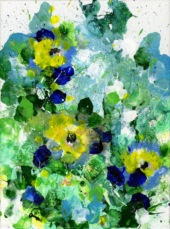Blooms Of Fay 1 - Floral Painting by Kathy Morton Stanion