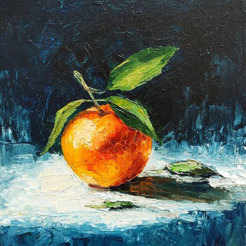 Tangerine Fruit Painting by Yulia Berseneva