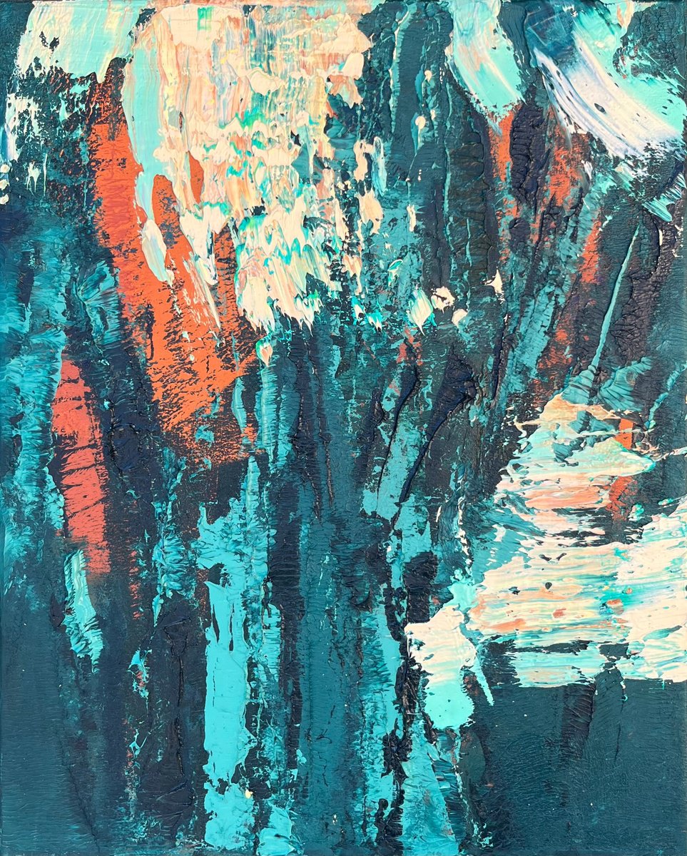 Abstract Botanical Oil Painting By Svitlana Andriichenko, 16 X 20", Forest Intrigue, Original Artwork