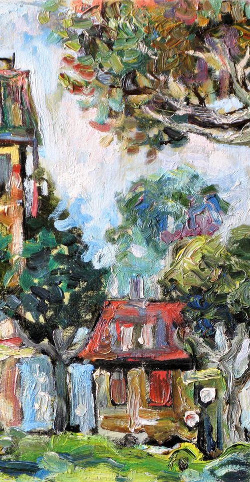 Platans in Paris. by Nikifor Swiristuhin