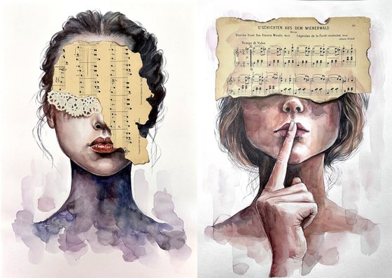 Diptych Violet and Sepia Concept Art