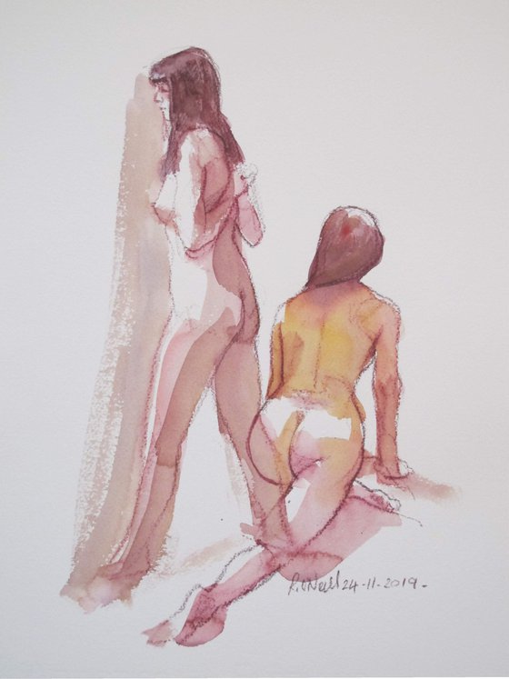Female nude 2 poses