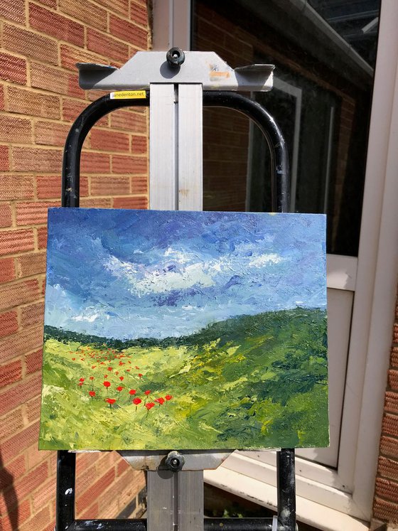 Poppy Meadow - Oil Painting