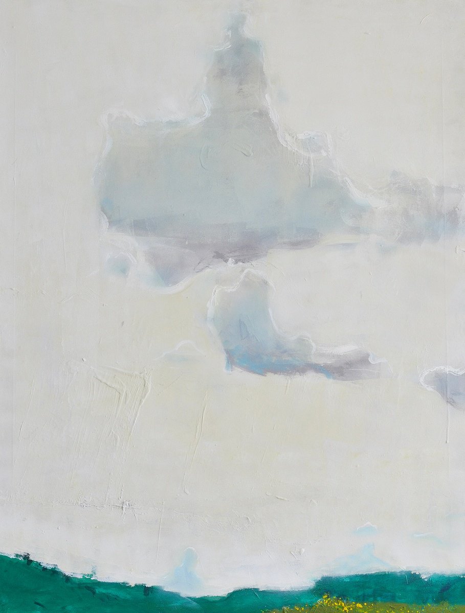 Impressionistic Landscape Acrylic Painting By Igor Nekraha, 36 X 48, Clouds Of June, Original Artwork