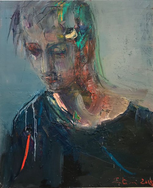Woman portrait at evening by Eduard Belsky