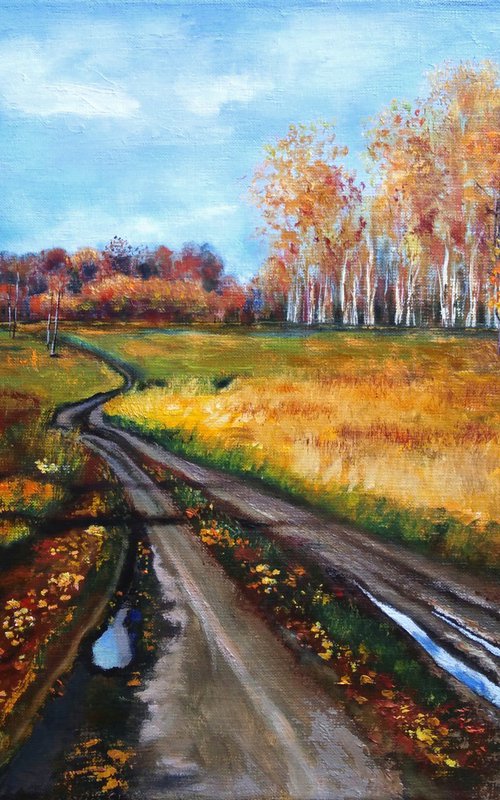 Landscape Farewell to Summer by Liubov Samoilova