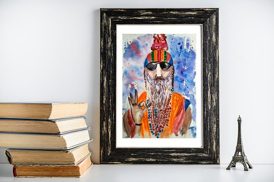 Hindu Guru Painting