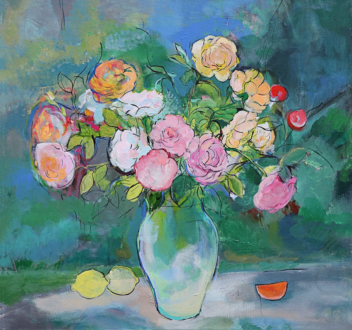  Roses By Artem Andreichuk, 31 X 30, Artwork For Sale On Artfinder