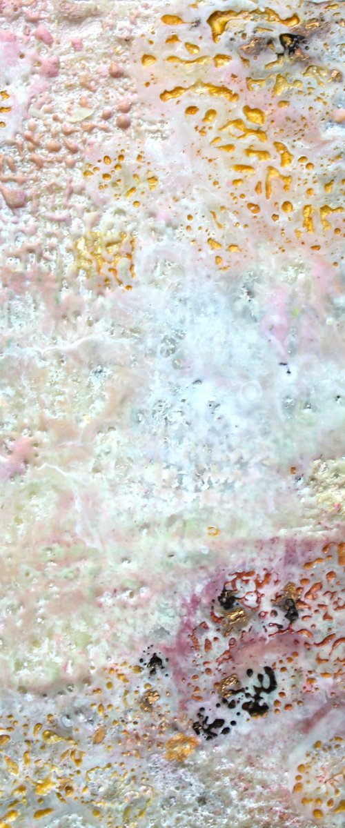 Encaustic peach 2 by Laura Spring