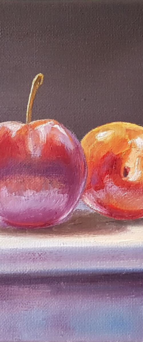 Two plums by Diana Janson