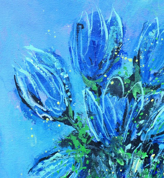 Blue tulips