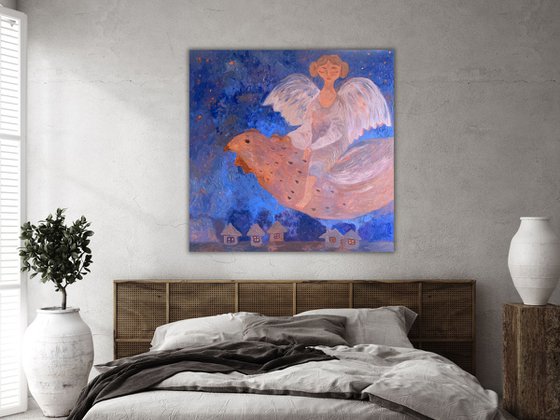 Angel Painting - Blue dream story