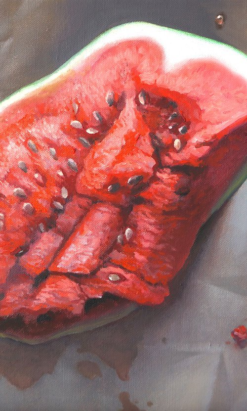 Still life with watermelon by Sergej Sologub