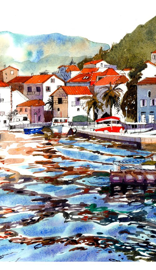 Golden Waves of Perast by Anastasia Mamoshina