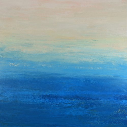 Sand & Sea - Modern Abstract Expressionist Seascape by Suzanne Vaughan