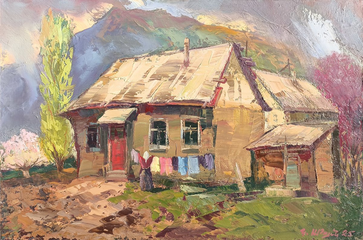 Village Morning By Kamo Atoyan, 24 X 16, Artwork For Sale On Artfinder