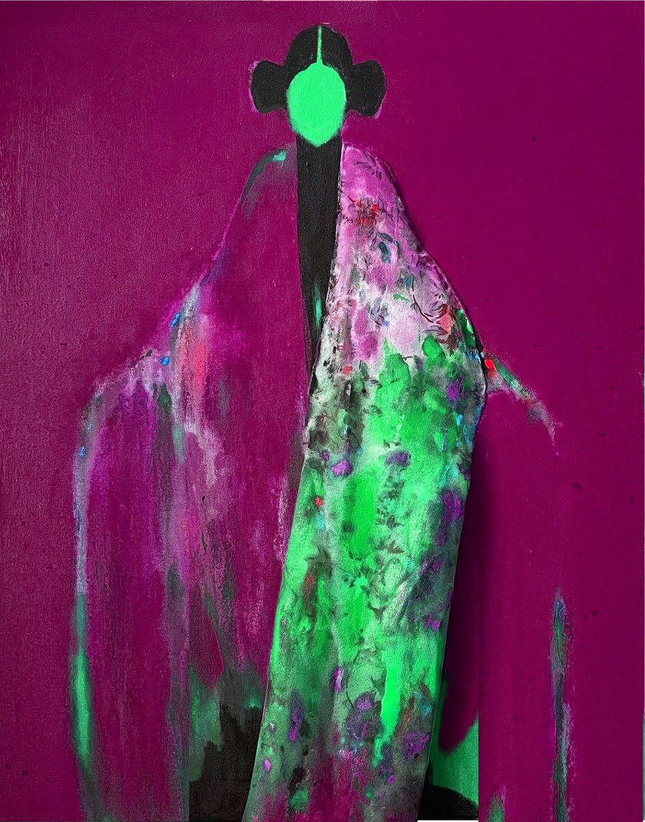 Alienation Magenta Figure By Gela Mikava, 16 X 20, Artwork For Sale On Artfinder
