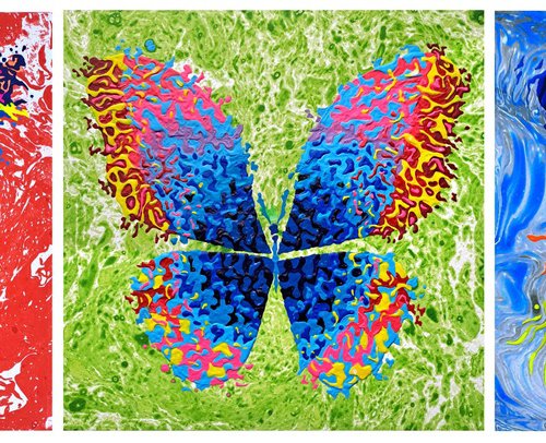 Set of 3 «Colorful Vibes» by Mariia Raskin