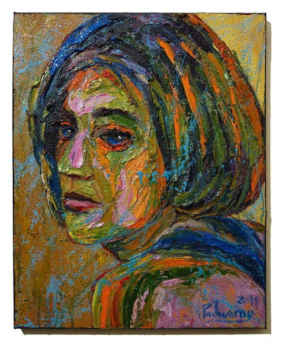 Original Oil Painting Abstract Expressionism Art deco Impressionism Portrait