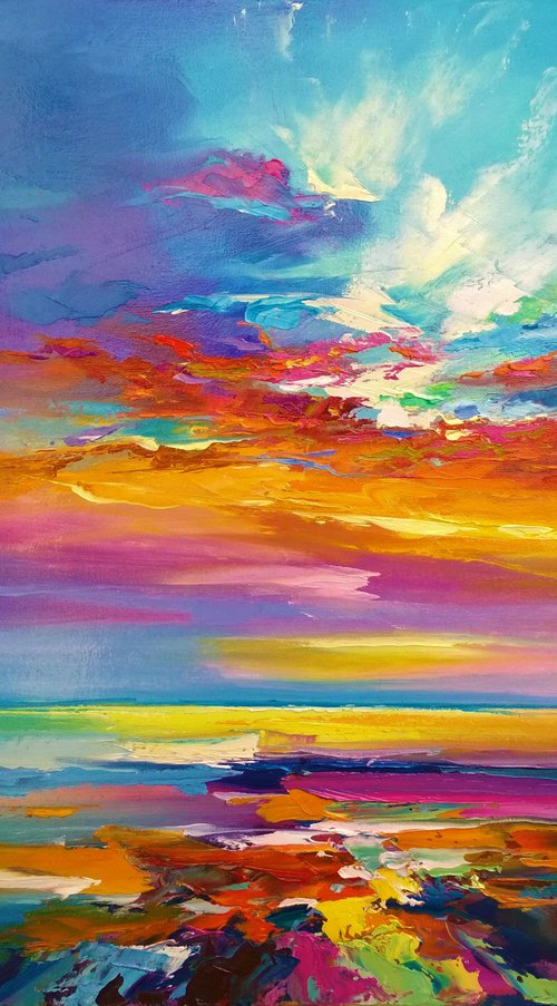 Abstract morning seascape 02 by Andrej  Ostapchuk