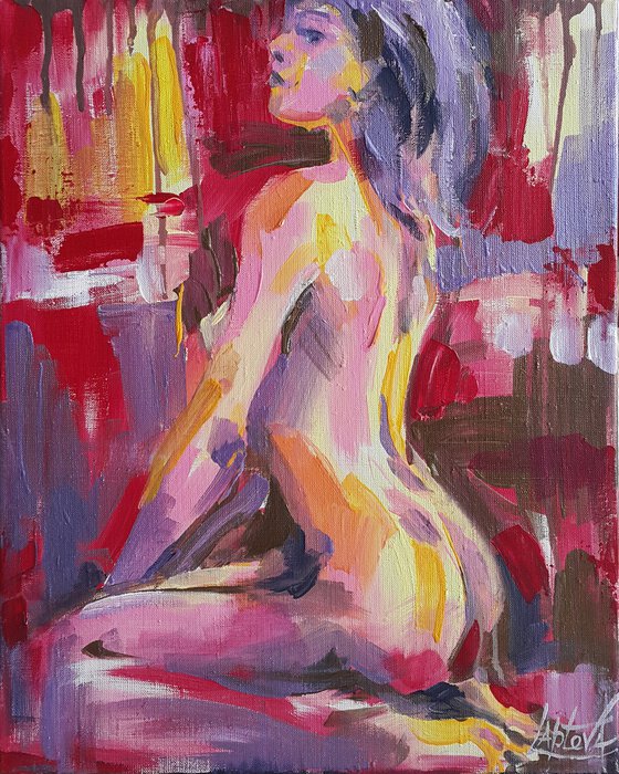 Nude woman figure - Evening magic