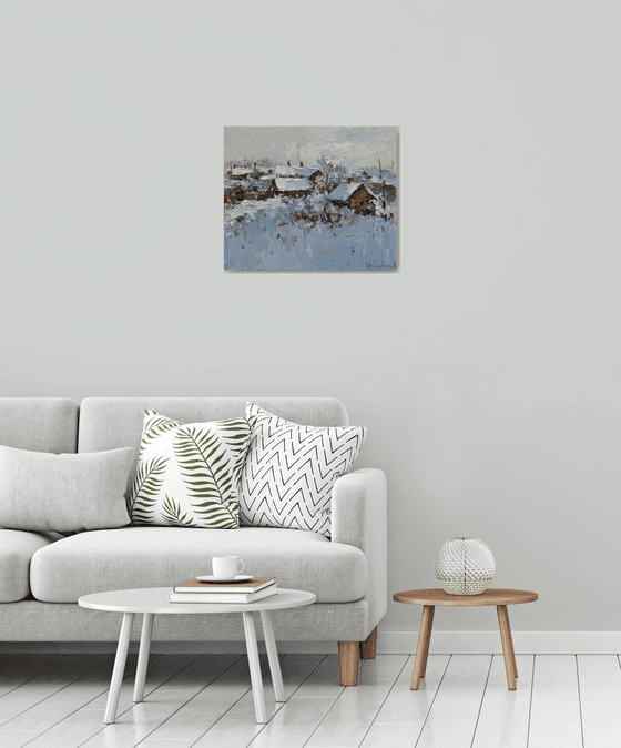 Winter Landscape - Original oil Landscape painting