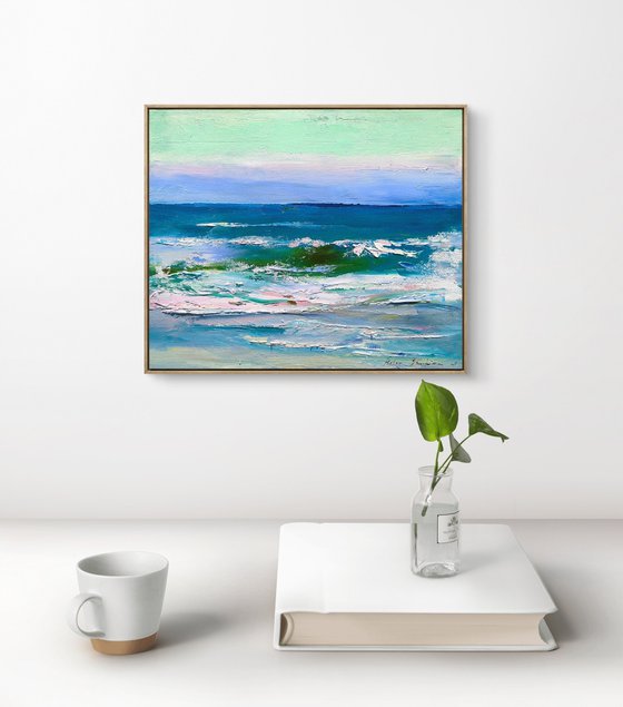 Admiring the evening sea