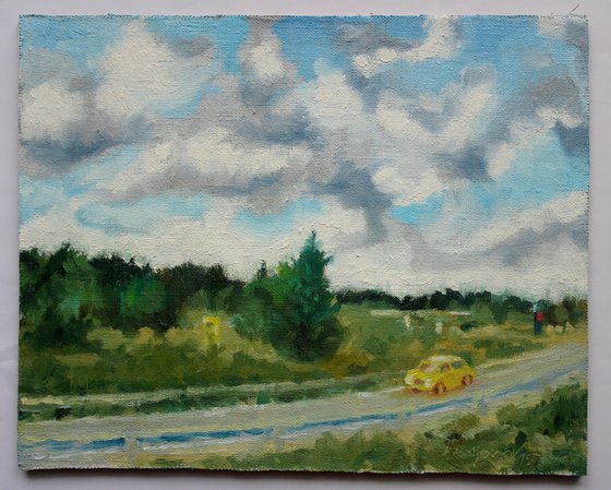 Landscape With The Yellow Car