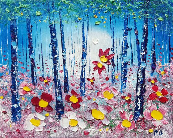 "Misty Woods & Flowers in Love"
