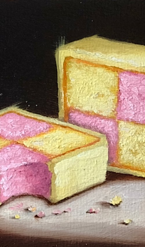 Battenberg slices by Jane Palmer Art