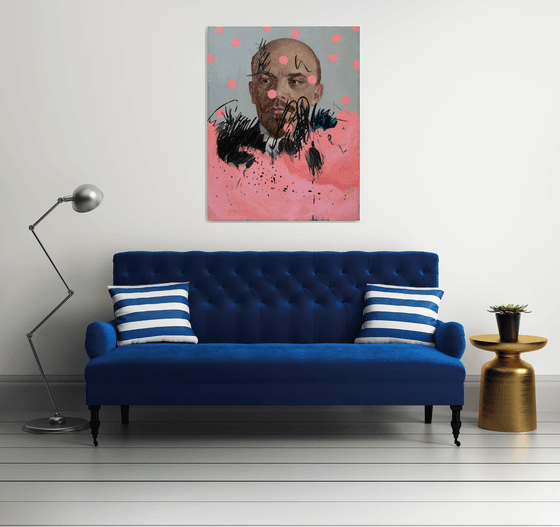 Lenin with Pink Circles