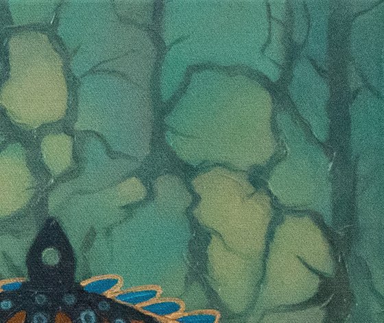 Blue serpent and glowing eggs