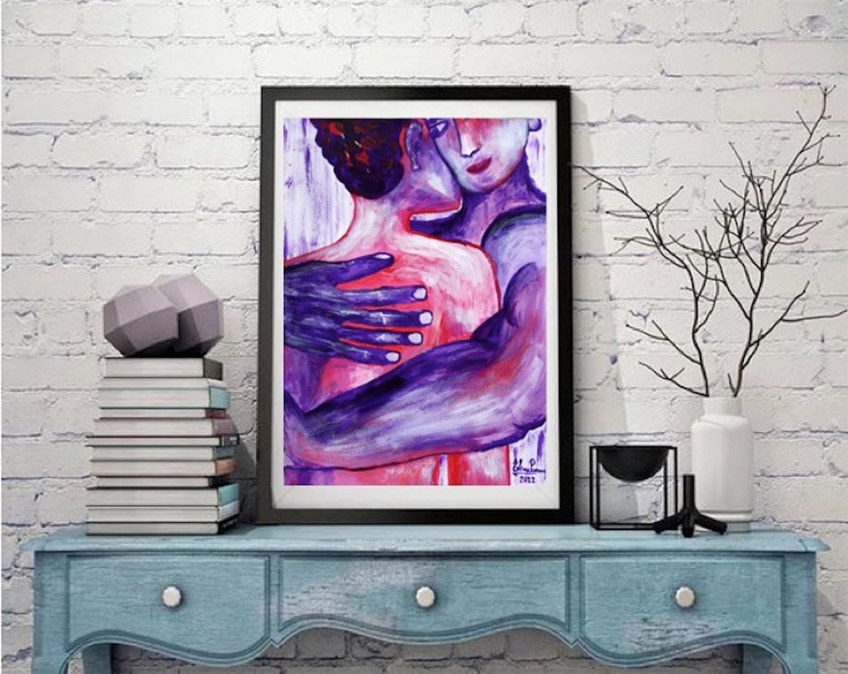 14x10 (35x25cm), Colores de Sensualidad 7, Colours of sensuality, Man and woman hugging by Elena Parau
