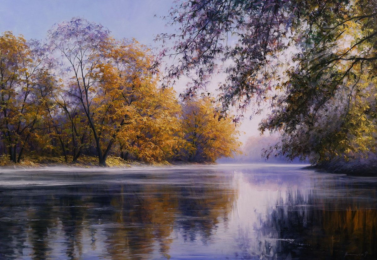 Autumn Morning by Gennady Vylusk
