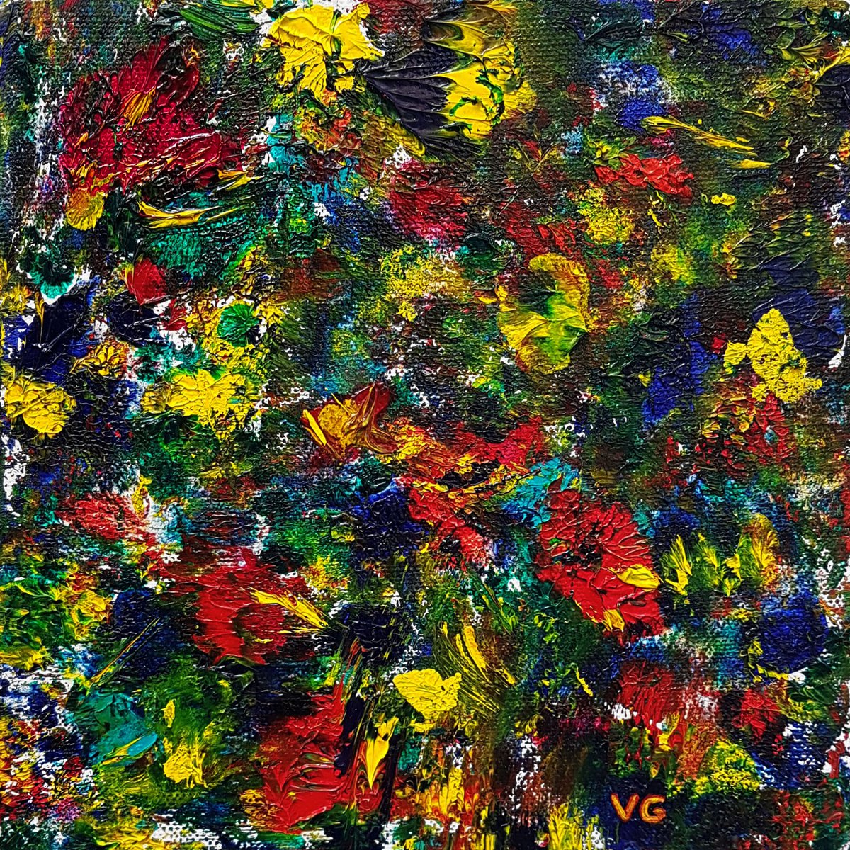 Color Obsession Abstract Oil Painting. by Viktoriya Gorokhova
