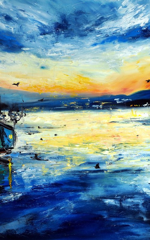 Evening at the Lake, Zurich by Ruslana Levandovska