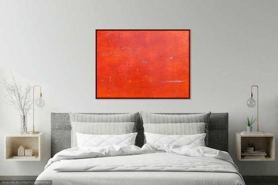 Primitive Red Orange Abstract II