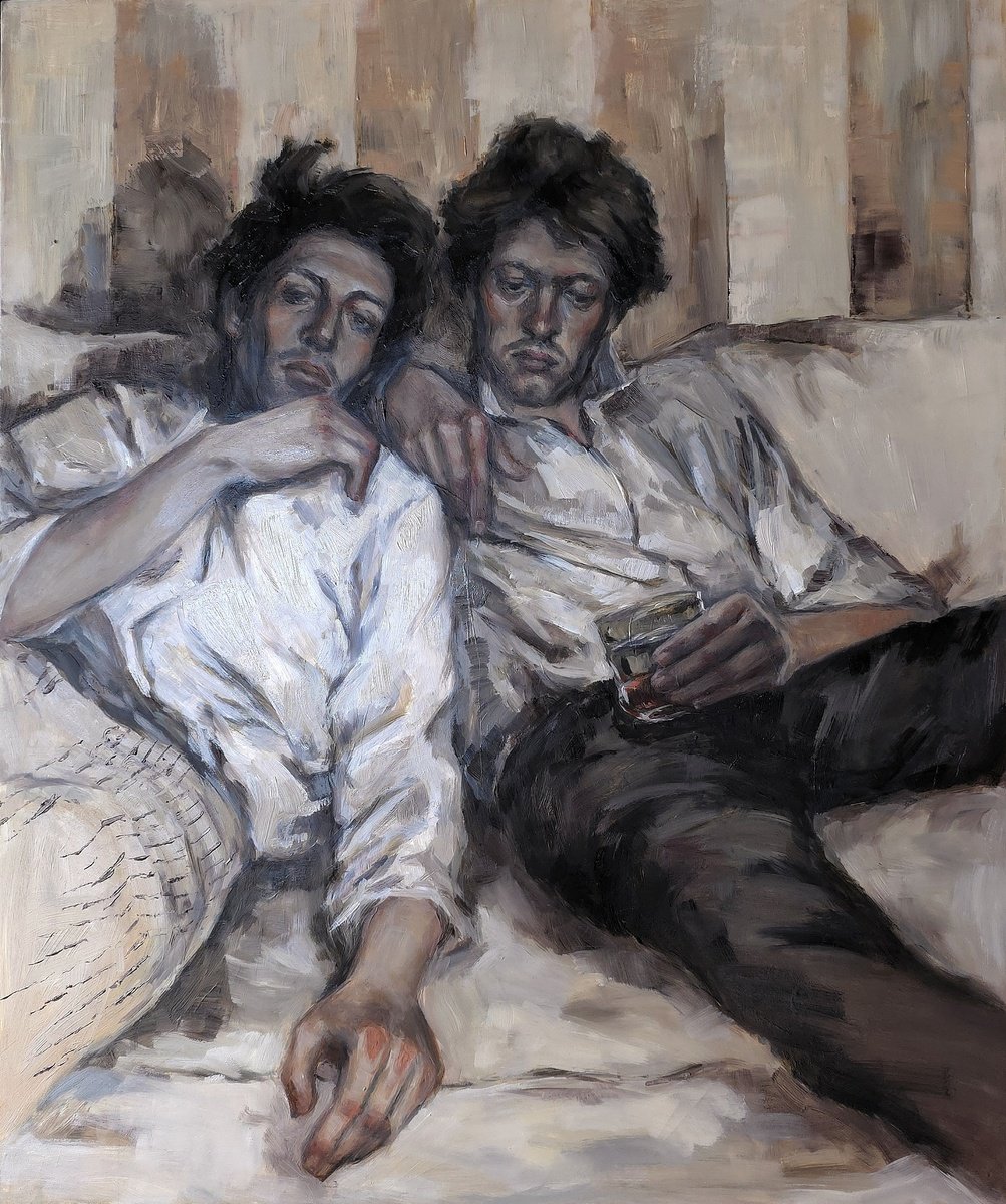 Impressionistic Portrait Oil Painting By Artmoods Tp, 20 X 24, The Last Stanza, Original Artwork