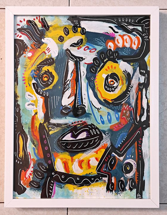 CRAZY FACE 30x40cm