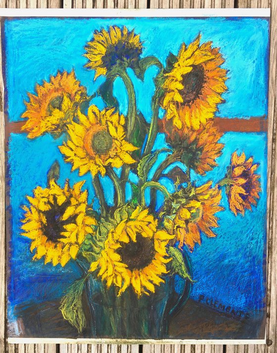 Sunflowers Van Gogh influence