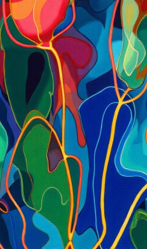 Jazz Style Flowers #2 by V+V Kniazievi