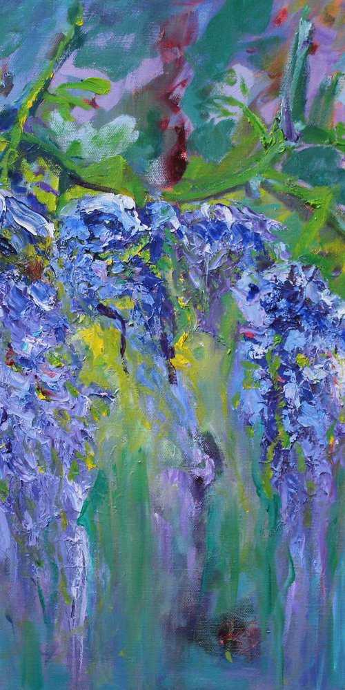 WISTERIA IN MY NEIGHBOUR'S GARDEN by Maureen Finck